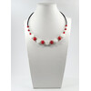 Exclusive necklace &quot;Prima donna&quot; Coral press, Spongy, coin