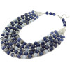 Exclusive necklace &quot;Violet dreams&quot; Cat&#039;s eye, 5 rows