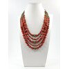 Exclusive necklace &quot;Volodymyr&quot; Coral, rice, 5 rows