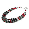 Exclusive necklace &quot;Julia&quot; Jasper, Coral, Agate