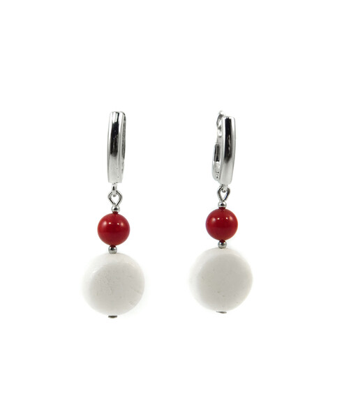 Exclusive earrings "Prima donna" Coral press, Sponge coin