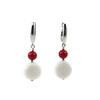 Exclusive earrings &quot;Prima donna&quot; Coral press, Sponge coin