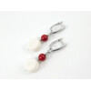 Exclusive earrings &quot;Prima donna&quot; Coral press, Sponge coin