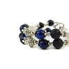 Exclusive bracelet &quot;Hutsul motifs&quot; Lava, Shungite, Tiger&#039;s eye, Pearls, 2 rows