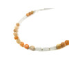 Exclusive necklace &quot;Malta&quot; Sun stone, Rose quartz rondel