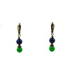 Exclusive earrings &quot;Hutsul motifs&quot; lapis lazuli, chrysoprase