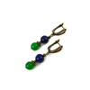 Exclusive earrings &quot;Hutsul motifs&quot; lapis lazuli, chrysoprase