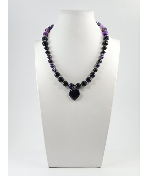 Exclusive necklace "Hallucination" Violet agate