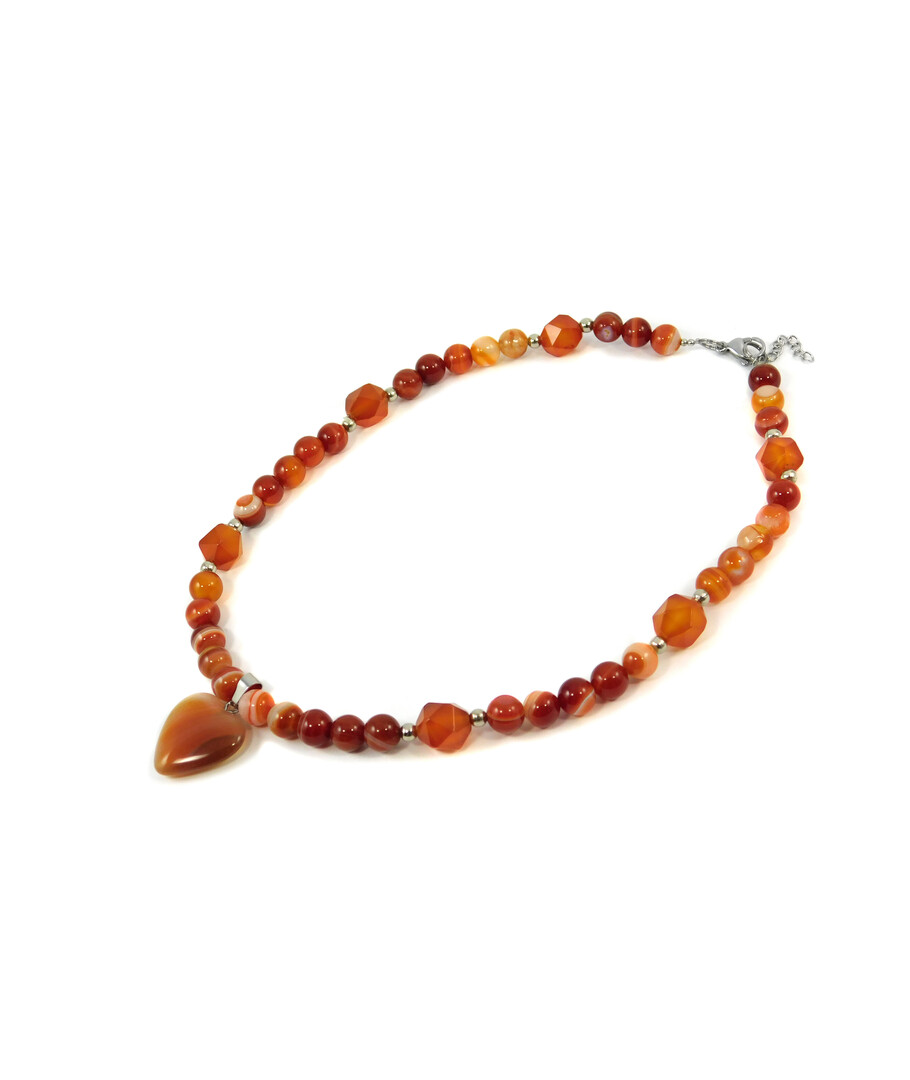 Exclusive necklace "Hallucination" Carnelian, multifaceted