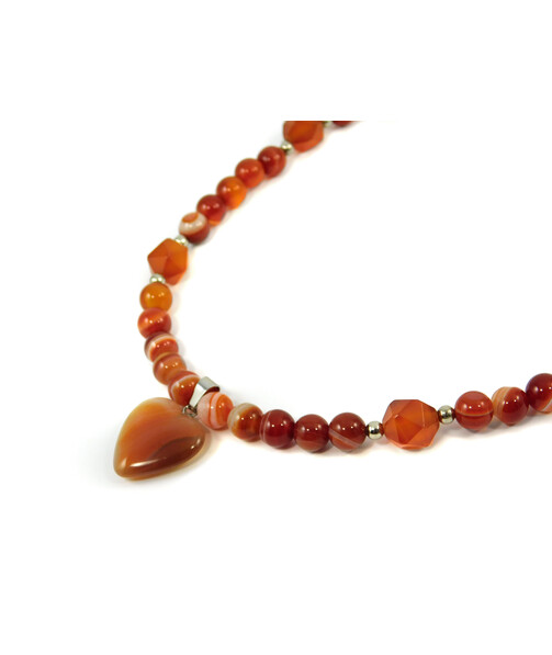 Exclusive necklace "Hallucination" Carnelian, multifaceted