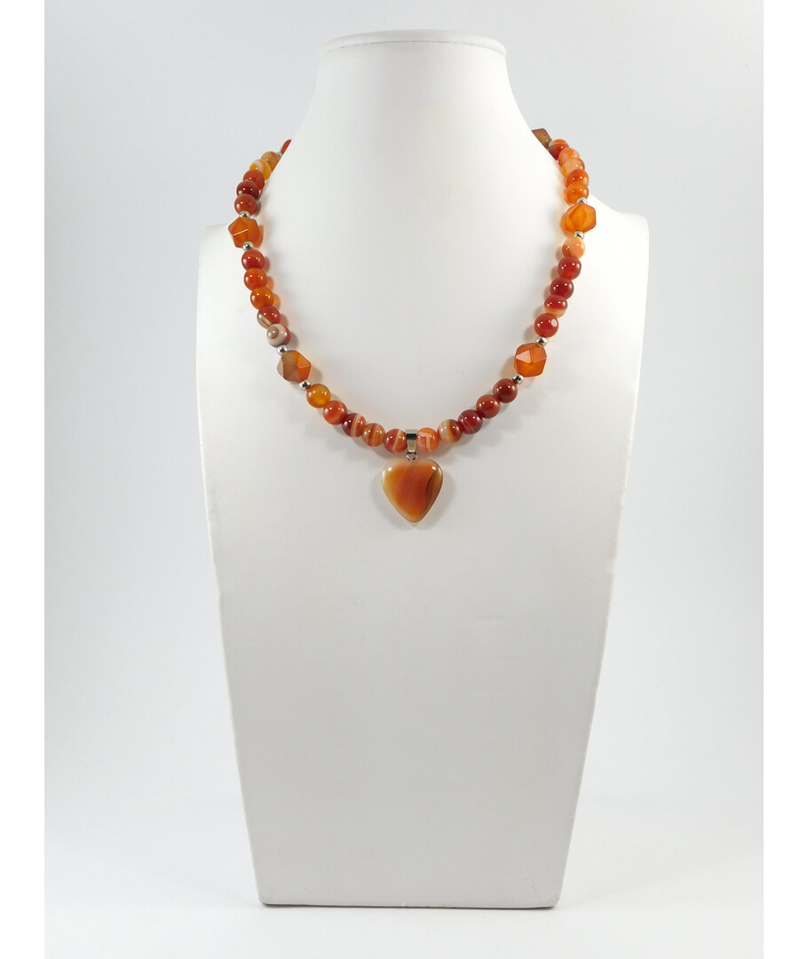 Exclusive necklace "Hallucination" Carnelian, multifaceted