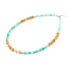 Exclusive necklace &quot;Malta&quot; Sun stone, Amazonite rondel