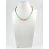 Exclusive necklace &quot;Malta&quot; Sun stone, Amazonite rondel