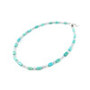 Exclusive necklace &quot;Berta&quot; Amazonite barrel, Quartz facet