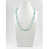 Exclusive necklace &quot;Berta&quot; Amazonite barrel, Quartz facet