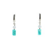 Exclusive earrings &quot;Berta&quot; Amazonite barrel, Quartz facet