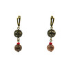 Exclusive earrings &quot;Ferikha&quot; Jasper, Coral rondel