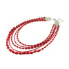 Exclusive necklace &quot;Rose&quot; Coral drop, irregular shape, beads