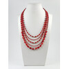 Exclusive necklace &quot;Rose&quot; Coral drop, irregular shape, beads