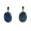 Blue agate earrings, silver