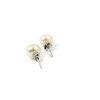 Stud earrings Peach pearls silver-plated