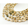 Exclusive necklace &quot;Caramel Melody&quot; mother-of-pearl, ball, oval, 7 rows