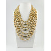 Exclusive necklace &quot;Caramel Melody&quot; mother-of-pearl, ball, oval, 7 rows