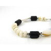 Exclusive bracelet &quot;Evelina&quot; Lava barrel, mother-of-pearl oval, rondel