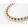 Exclusive necklace &quot;Ellie&quot; Pearls, rice, Quartz facet