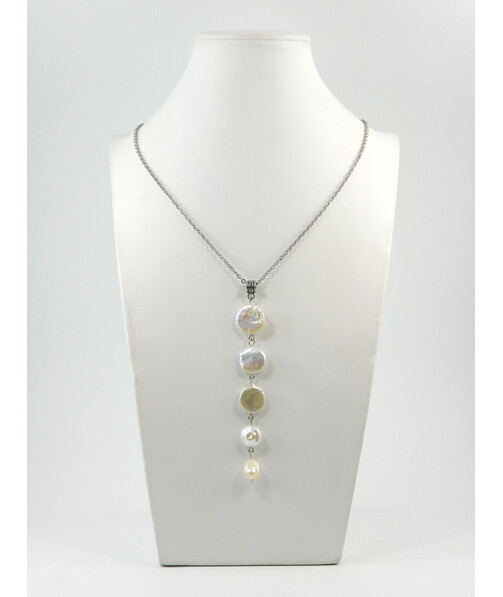 Exclusive pendant "Baroque" Baroque pearls, droplet