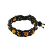 Exclusive leather bracelet &quot;Arrest&quot; Amber, Tiger&#039;s eye