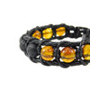 Exclusive leather bracelet &quot;Arrest&quot; Amber, Lava