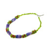 Exclusive necklace &quot;Song of the Forest&quot; Agate oval, Cat&#039;s eye green crumb