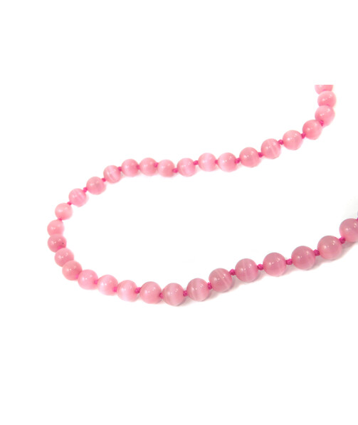 Exclusive necklace Cat's eye pink