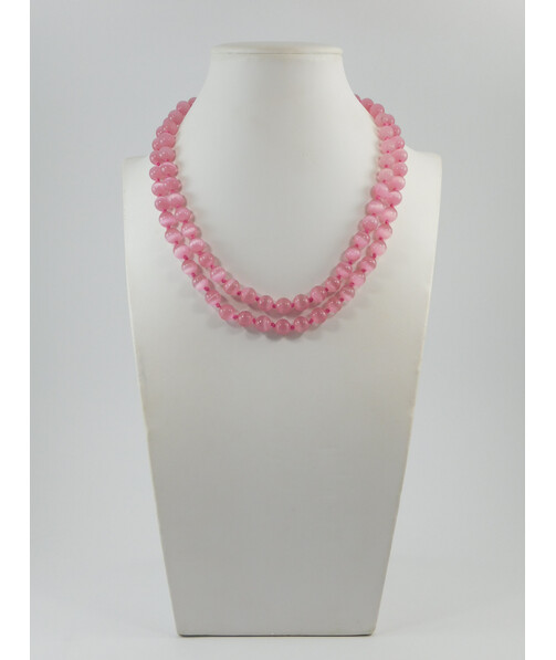 Exclusive necklace Cat's eye pink