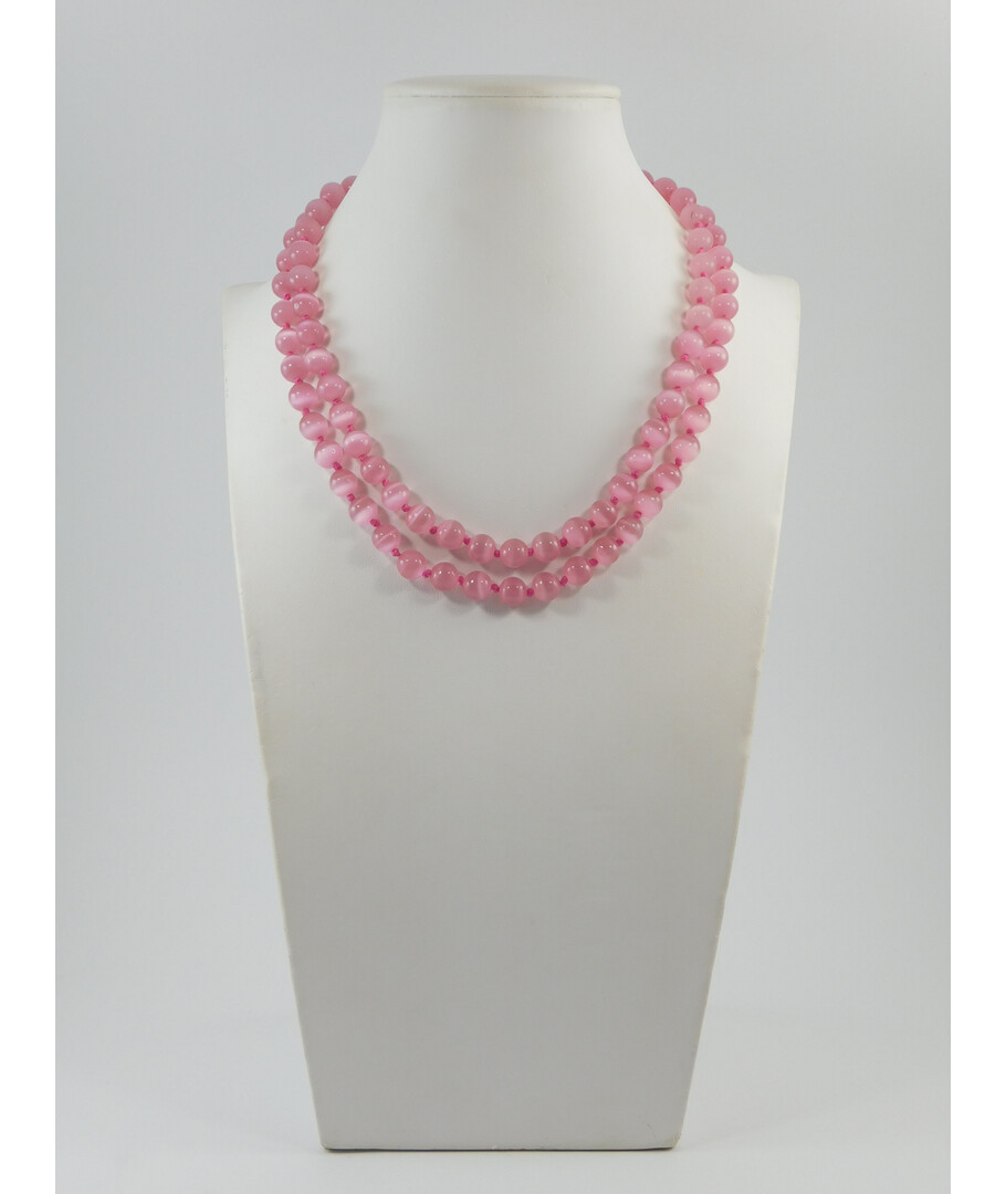 Exclusive necklace Cat's eye pink