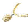 Exclusive necklace &quot;Metaphor&quot; Mother of pearl, Rondel pearls