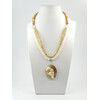 Exclusive necklace &quot;Metaphor&quot; Mother of pearl, Rondel pearls