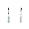 Exclusive earrings &quot;Rima&quot; faceted aquamarine, rice pearls