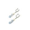 Exclusive earrings &quot;Rima&quot; faceted aquamarine, rice pearls