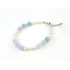 Exclusive bracelet &quot;Rima&quot; Aquamarine faceted, Pearls fig