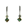 Exclusive earrings &quot;Rhombus&quot; Heliotis square, Labrador face