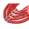 Exclusive necklace &quot;Nine-row&quot; Coral (&quot;Ethnic&quot; Collection)