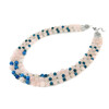 Exclusive necklace &quot;Melancholy Waltz&quot; Apatite, Rose quartz