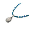 Exclusive necklace &quot;Melancholy Waltz&quot; Apatite, Rose quartz pendant