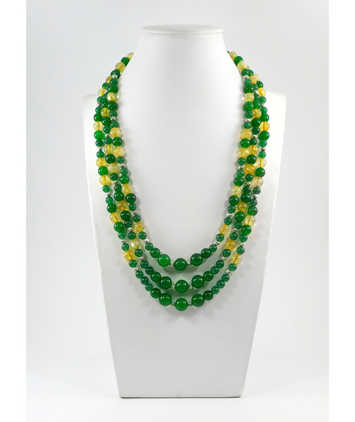 Exclusive necklace "Melancholy Waltz" Chrysoprase, Citrine