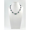 Exclusive necklace &quot;Isis&quot; Amethyst, Rose quartz facet, Malachite crumb