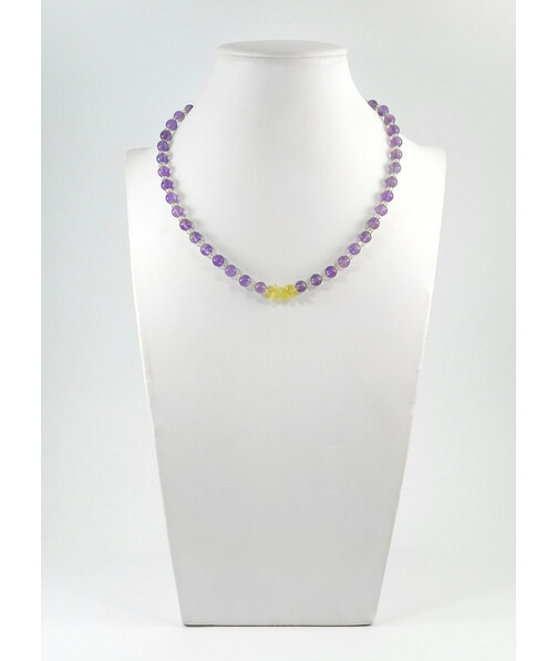 Exclusive necklace "Iris" Amethyst, Citrine crumb