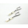 Exclusive earrings &quot;Jessica&quot; Mother-of-pearl tube, bead