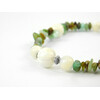 Exclusive bracelet &quot;Zendaya&quot; Mother-of-pearl, chrysoprase, crumb type